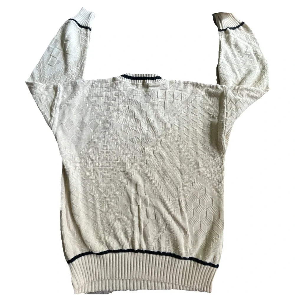 Vintage (NWT) McBriar textured Golf Sweater v-neck USA Made Men's XL embroidered